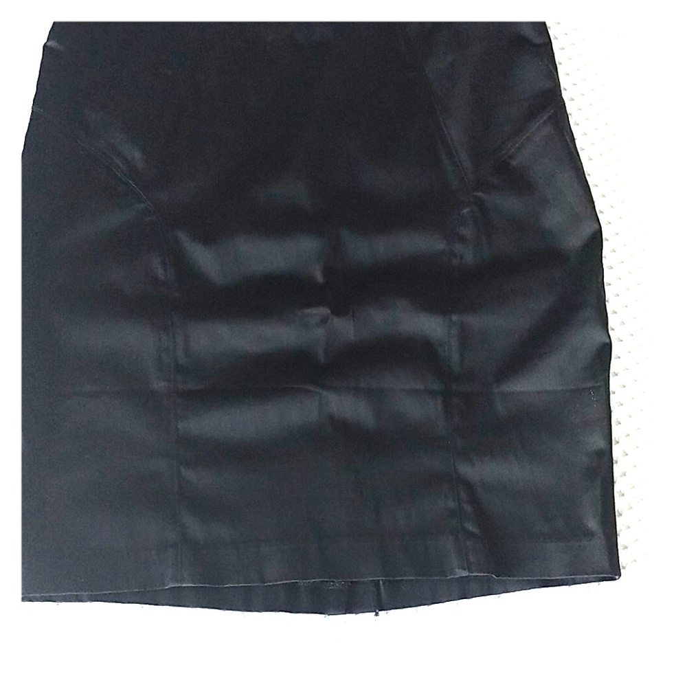 Black satin skirt